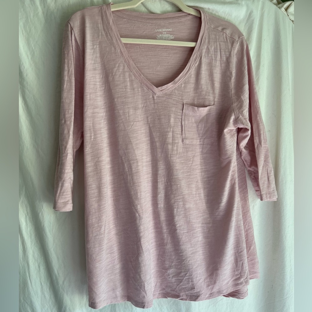 Lane Bryant Pocket Tee 3/4 Sleeve Size 14/16